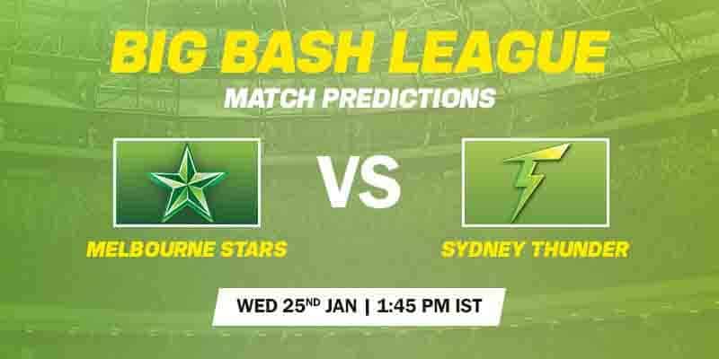 Melbourne Stars vs Sydney Thunder – Big Bash League prediction