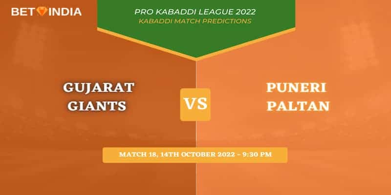 GG vs PUP PKL match 18 prediction