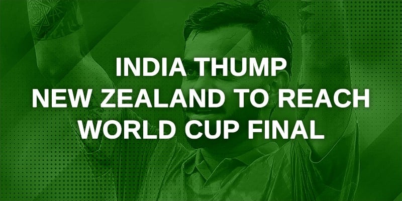 India thump New Zealand to reach World Cup final