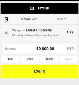 MI vs SRH IPL 2022 odds