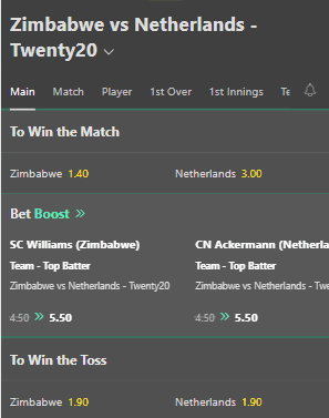 Bet on cricket at bet365