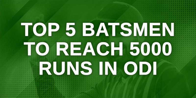 Fasters batsmen to reach 5000 runs in ODI
