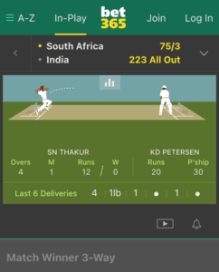 bet365 india sports betting events