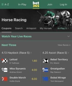bet365 horse racing betting IN