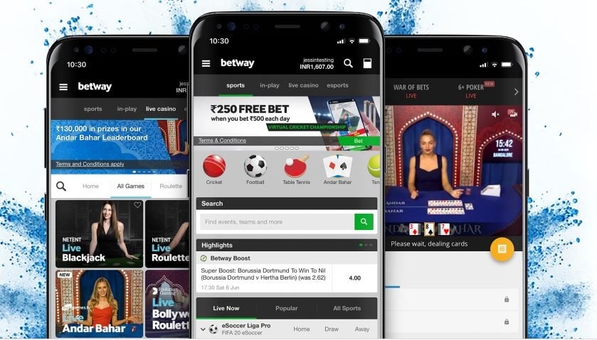betway world cup betting app