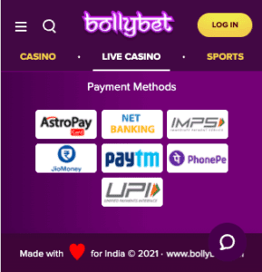 bollybet payments