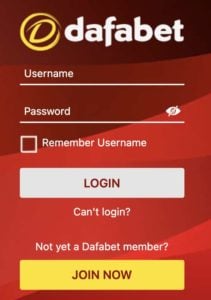 dafabet app login India