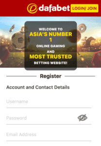 dafabet account registration