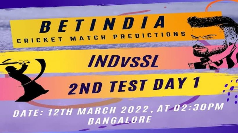 INDvsSL 2nd test day 1 predictions