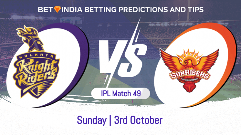Kolkata Knight Riders vs Sunrisers Hyderabad 49th Match IPL 2021