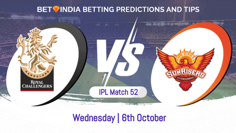 Royal Challengers Bangalore vs Sunrisers Hyderabad 52nd Match IPL 2021