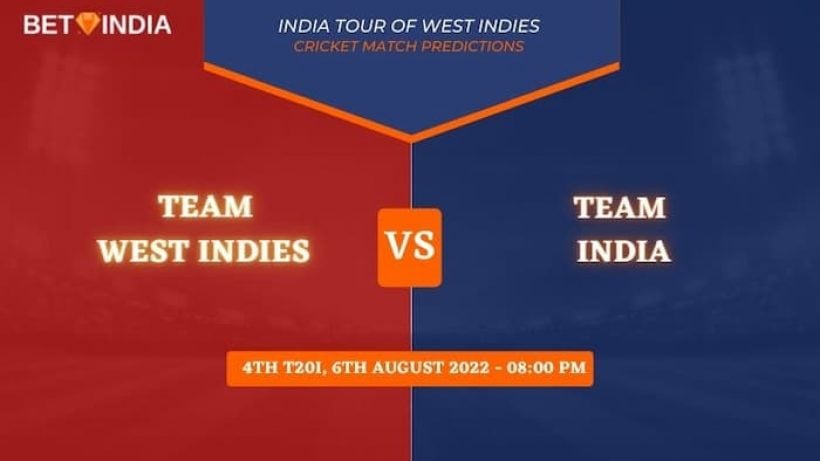 WI vs IND 4th T20I 2022 Predictions