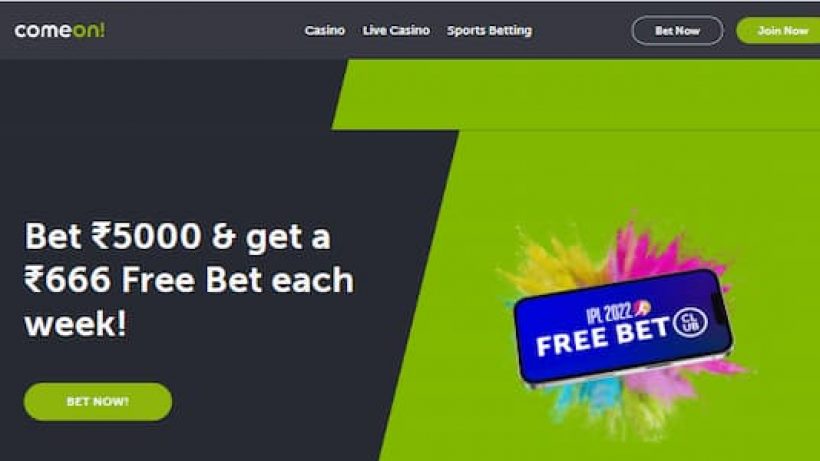comeon special ipl free bet