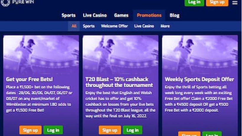 pure win weekly sports free bet club