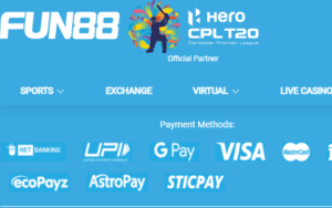 Deposit at fun88 - payment methods